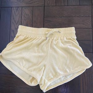 N:philanthropy yellow velvet shorts